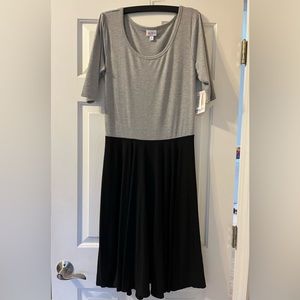 BNWT Lularoe Nicole Black/Grey dress